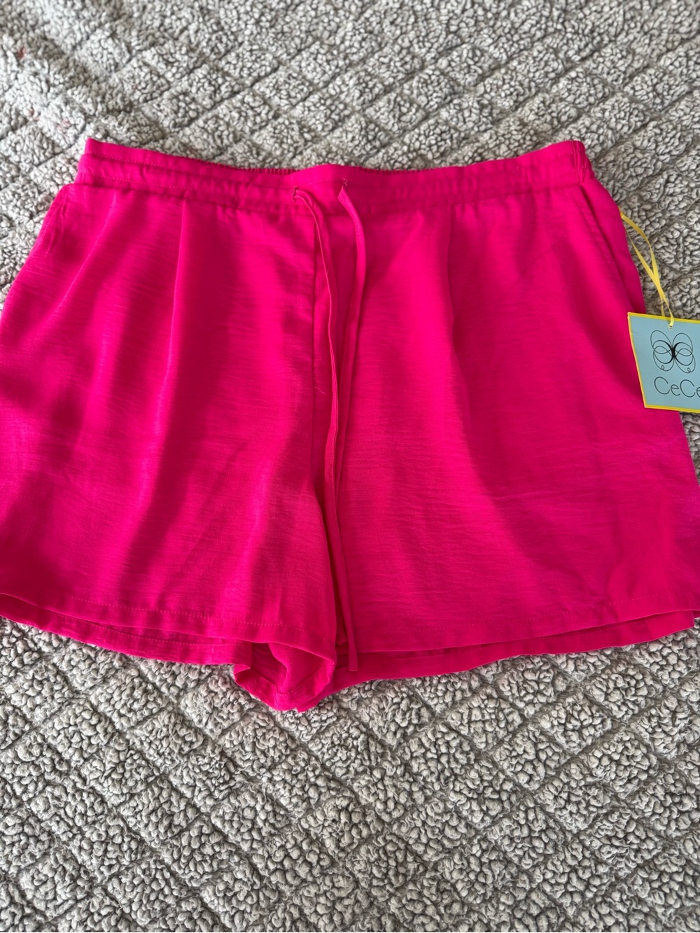 NWT CeCe Hot Pink Drawstring Shorts